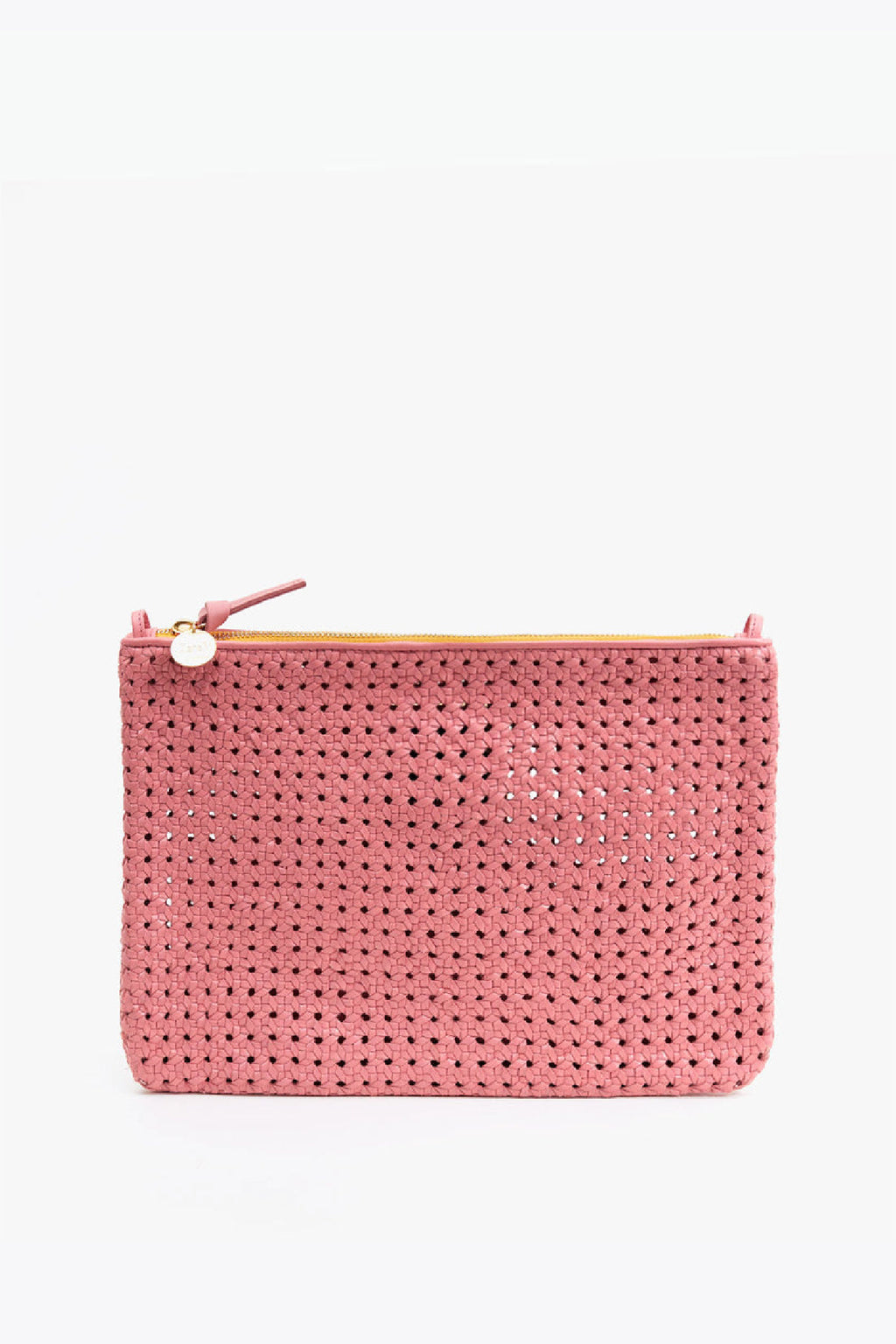 Rattan Flat Clutch w/ Tabs in Black