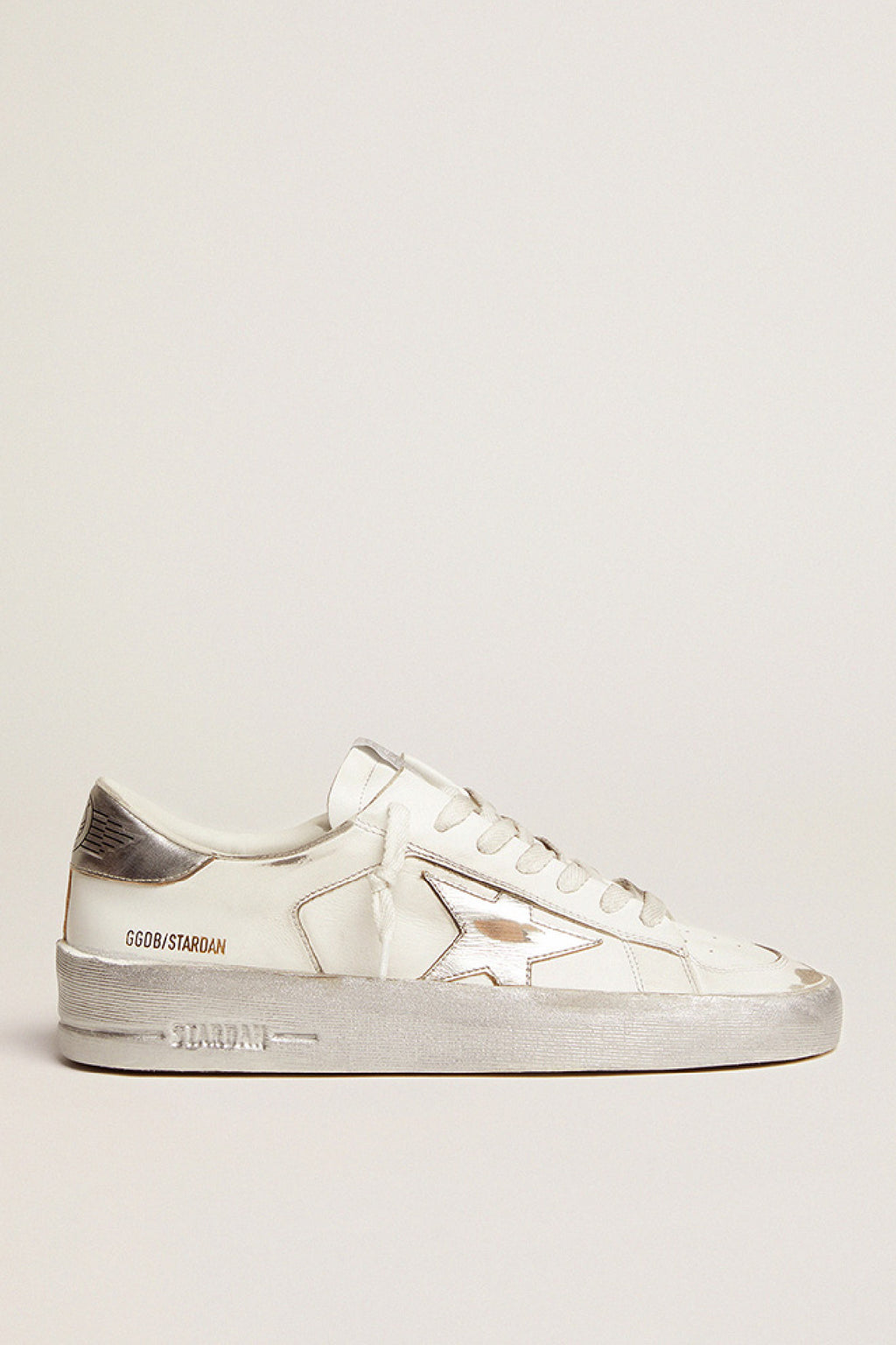 Golden Goose Stardan Leather Sneaker w. Laminated Star and Heel