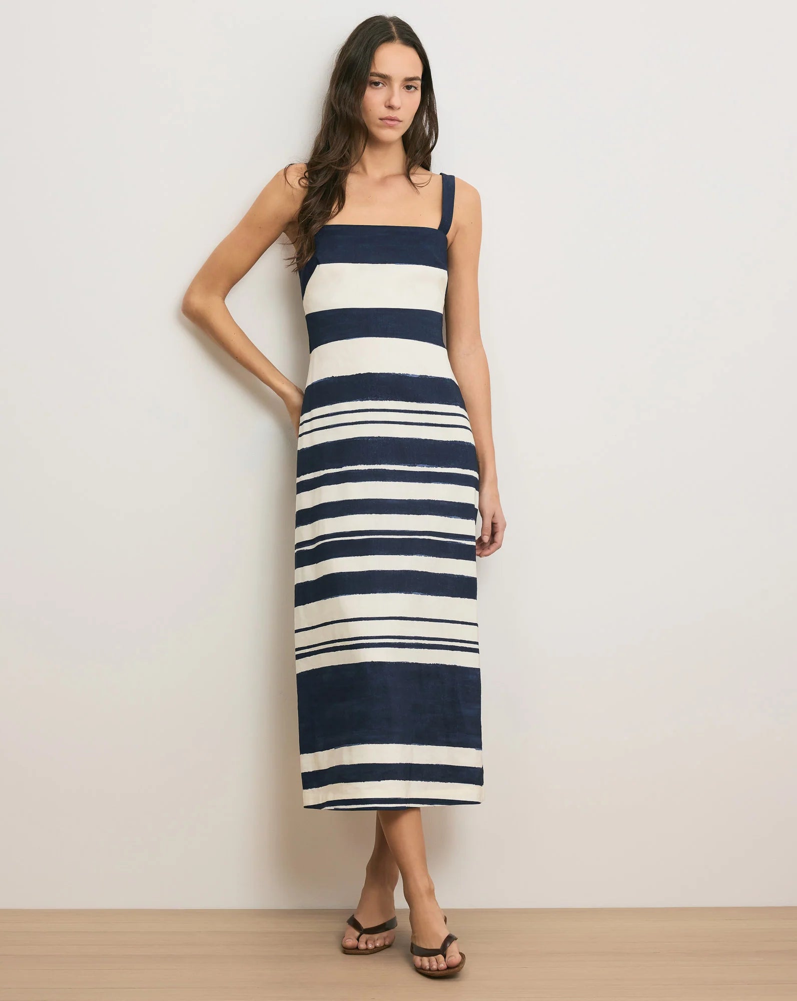 veronica beard linen dress Rosedale Linen Dress in Khaki Melange