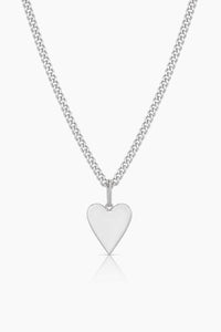 Thatch Amaya Heart Curb Necklace - Rhodium Plated
