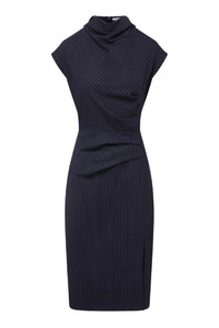 Veronica Beard Athene Pinstriped Dress - Navy Multi