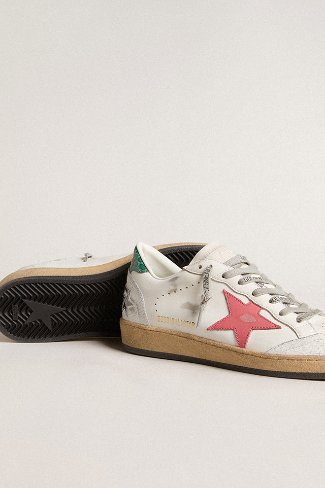 Golden Goose Ball Star Sneaker w. Leather Upper and Star