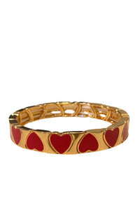 La Lumiere New York Hearts Bracelet - Red and Gold