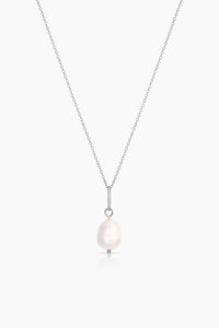 Thatch Colette Pearl Necklace - Rhodium Plated