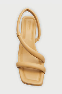 Vince Coline Tubular Leather Slingback Heeled Sandals - Blonde