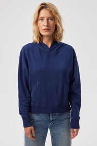 AMO French Terry Curved Hoodie - Neptune