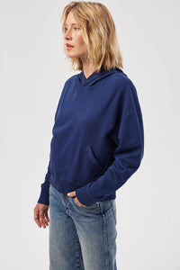 AMO French Terry Curved Hoodie - Neptune