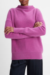 Vince Plush Cashmere Funnel Neck Sweater - Dewberry