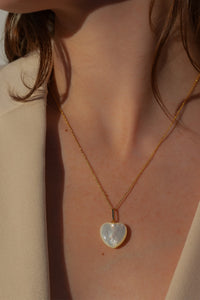 Thatch Gemma Mother of Pearl Heart Necklace - Unique Color