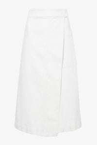 Proenza Schouler White Label Iris Wrap Skirt in Stretch Twill - Ecru
