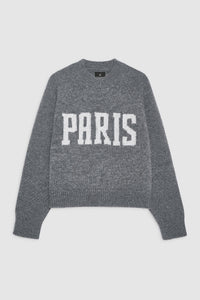 Anine Bing Kendrick Paris University Sweater - Charcoal