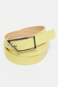 Closed Soft Italian Leather Belt - Primary Yellow