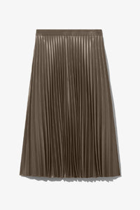 Proenza Schouler White Label Faux Leather Pleated Skirt - Wood