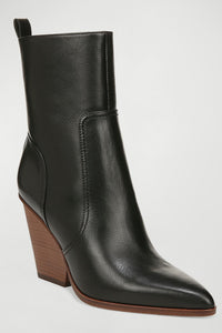 Veronica Beard Logan Leather Ankle Boots - Black