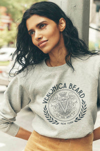 Veronica Beard Philomena Beaumont Logo Sweatshirt - Heather Grey