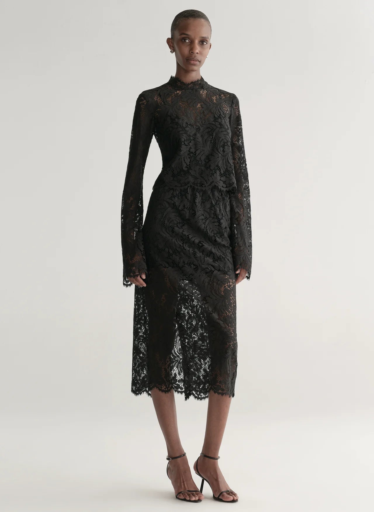 A.L.C. Women's Lydia Lace Midi Skirt Black A.L.C. Women's Lydia Lace Midi Skirt Black