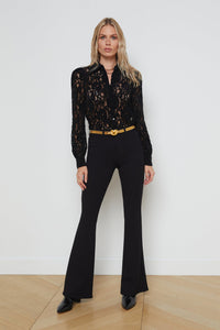 L'Agence Marty High Rise Flare Pant - Black