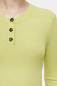Closed Cashmere Mix L/S Henley - Primary Yellow