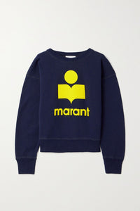 Isabel Marant Étoile Mobyli Logo Sweatshirt - Navy/Yellow
