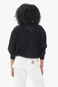 Clare V. Oversized Sweatshirt - Black w/ Cream Block Ciao
