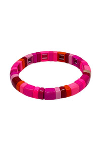 La Lumiere Power Stack Rounded Bracelet - Pink