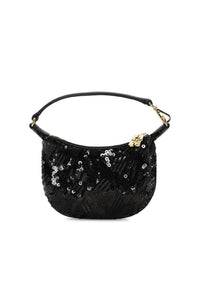 GANNI Butterfly Small Pouch Sequin - Black