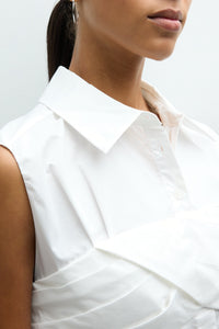 Simkhai Rainey S/L Crossover Shirt - White