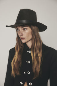 Janessa Leoné Raleigh Fedora Hat - Dark Brown