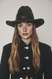 Janessa Leoné Raleigh Fedora Hat - Dark Brown