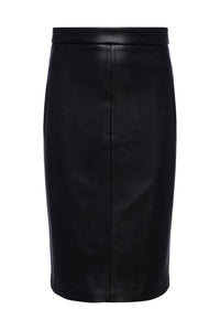 L'Agence Rosa Faux Leather Pencil Skirt - Black
