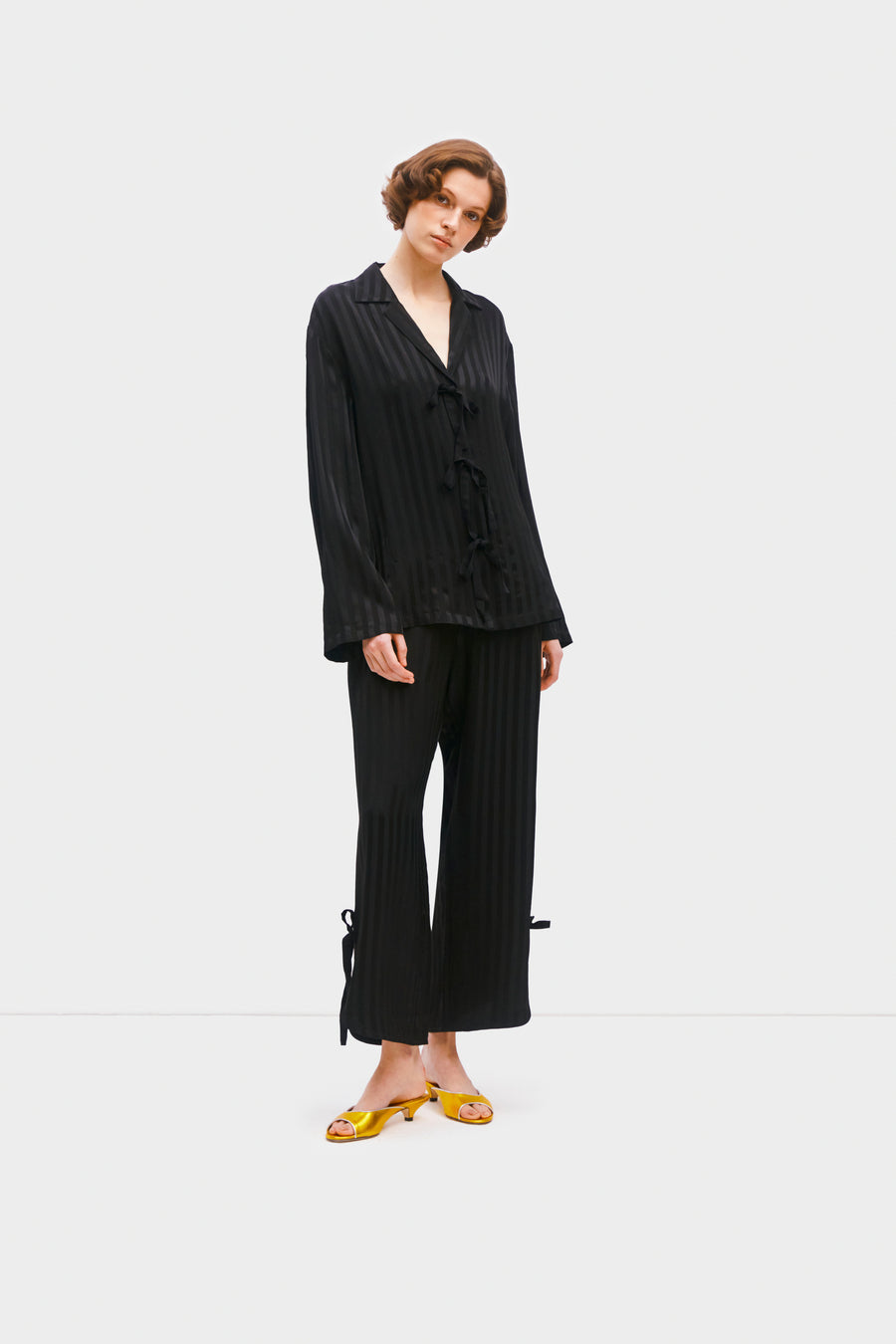 Sleeper ★ Phoenix Striped Set Lounge Women's Striped Set in Black and White | SLEEPER