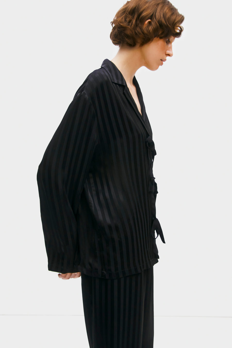 Sleeper ★ Phoenix Striped Set Lounge Women's Striped Set in Black and White | SLEEPER