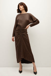 Veronica Beard Sabri Stirrup Print Dress - Navy Multi