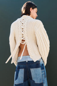 ALC Shelby Cable Knit Sweater - Natural
