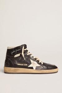 Golden Goose Sky Star Sneaker with Nappa Upper and Star - Black/White