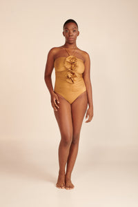 Maygel Coronel Solana One Piece Swimsuit - Champagne