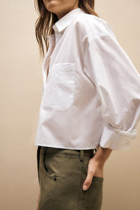 TWP Soon to be Ex Button Down Shirt in Superfine Cotton - White