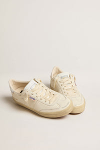 Golden Goose Soul Star Sneaker with Nappa Upper, Bio Based Tongue, and Laminated Heel - White/Silver