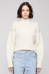 ALC Shelby Cable Knit Sweater - Natural