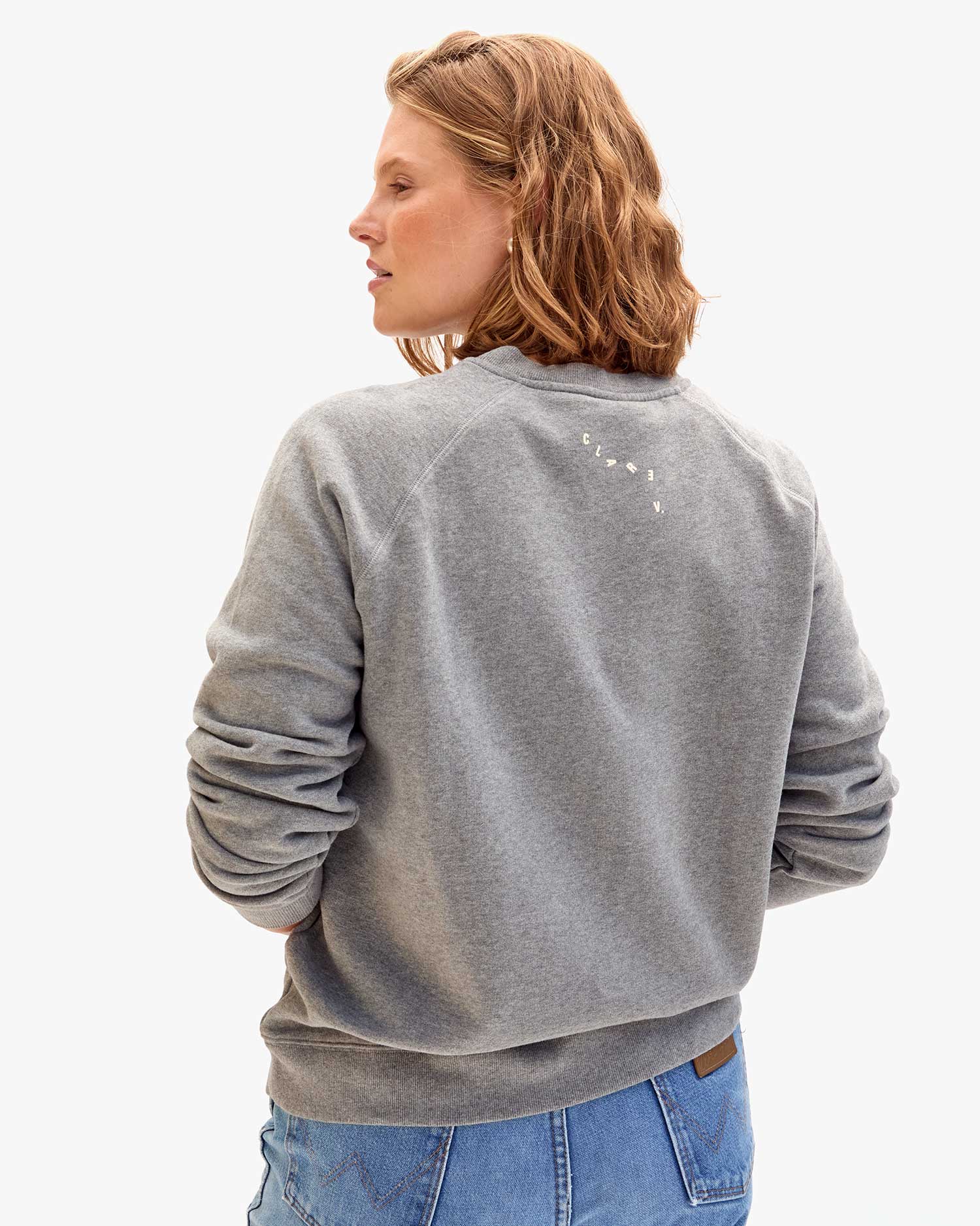 Clare V. Sweatshirt Grey Melange w/ Cream Ciao – The Fold