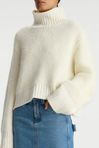ALC Theo Wool Turtleneck Sweater - White