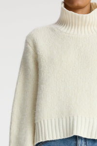 ALC Theo Wool Turtleneck Sweater - White