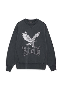 Anine Bing Alto Sweatshirt Retro Eagle - Washed Black