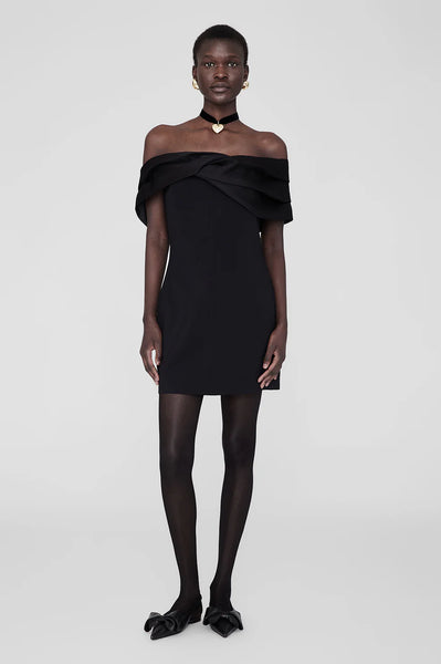 ワンピース ANINE BING SS25 FLEUR DRESS (A0210321BLK26 BLACK) ANINE BING Fleur Dress in Black | REVOLVE