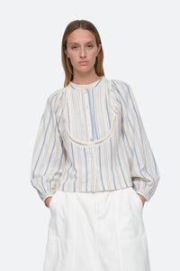 Sea Brady Stripe L/S Button Up Top - Multi