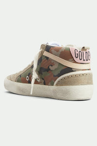 Golden Goose Mid Star Sneakers - Camouflage Ripstop Upper - Taupe/Beige/Antique Pink