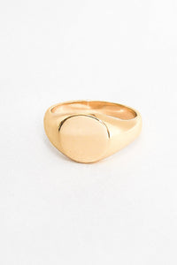 Thatch Signet Ring - 14k Gold Plated